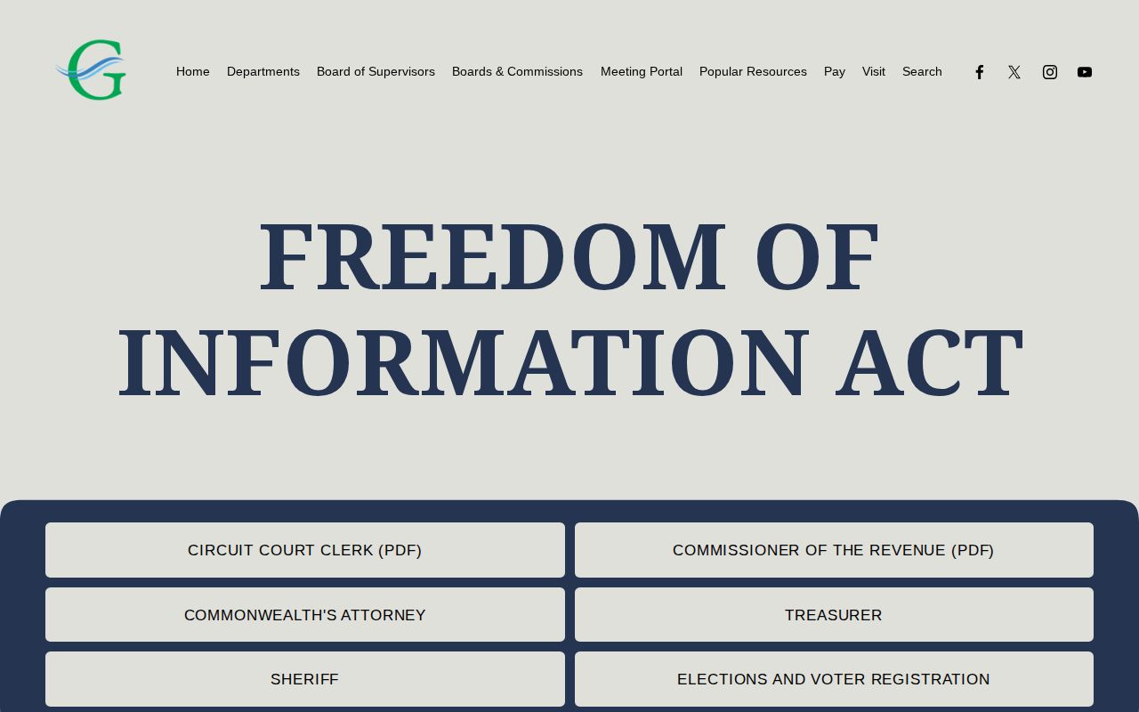 Gloucester County booking-record FOIA information page